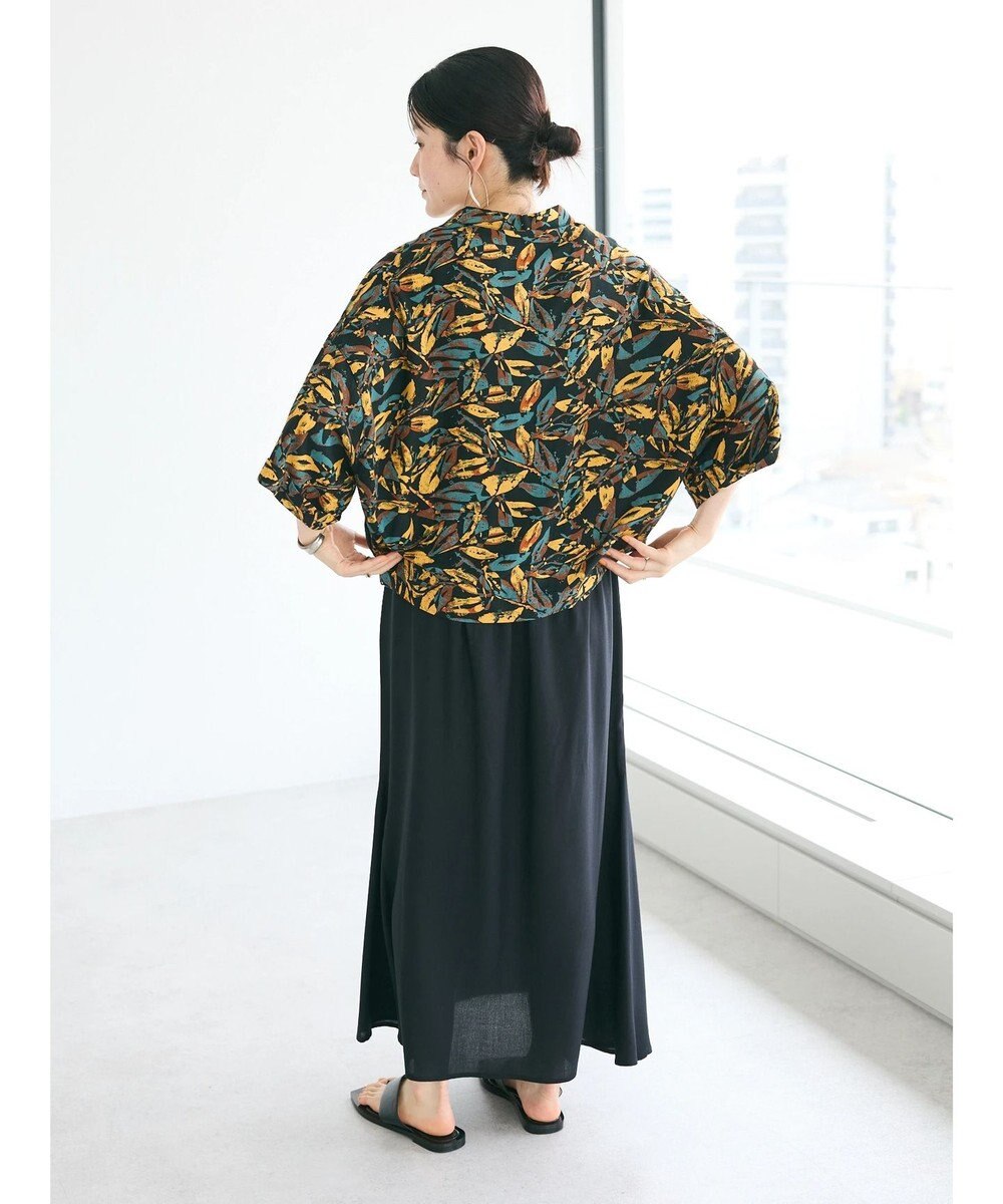 CRAFT STANDARD BOUTIQUE レーヨン柄プリントワイドシャツ 