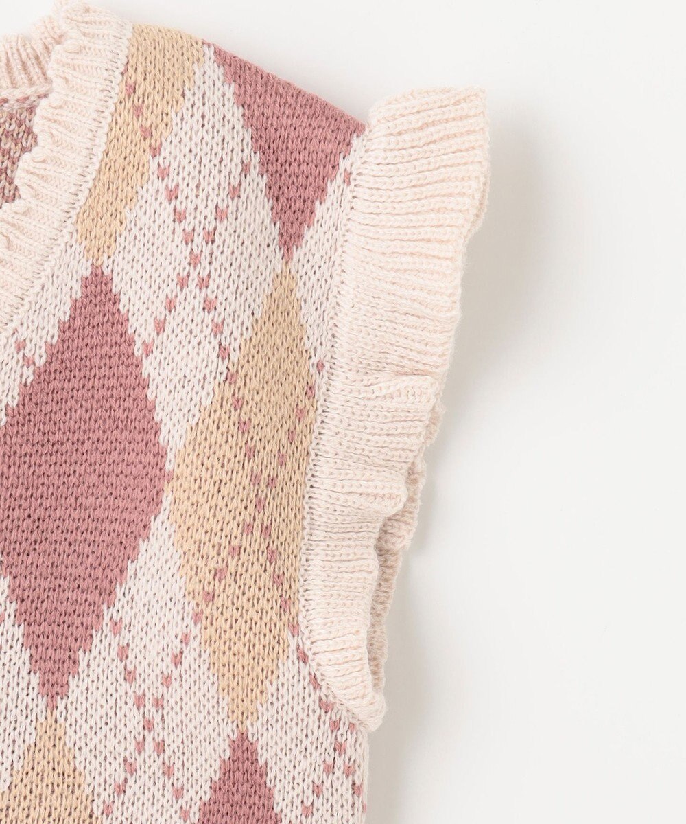 ANY KIDS アーガイル ニット ベスト 