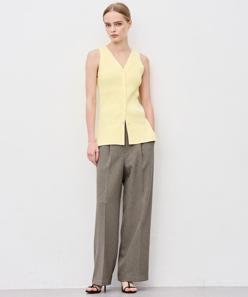 uncrave ウォッシャブルウールライクツイル ワイドパンツ 