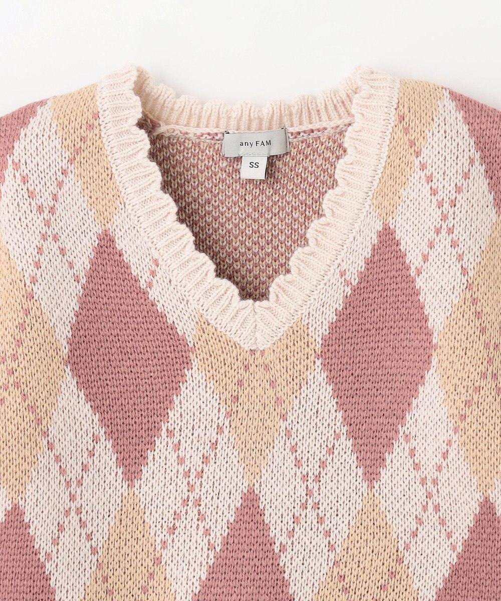 ANY KIDS アーガイル ニット ベスト 