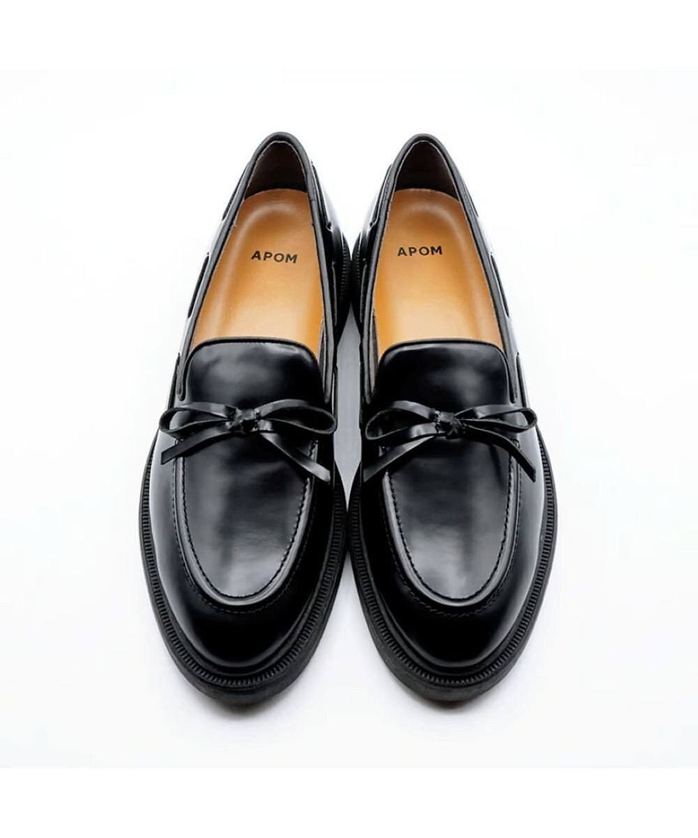 APOM 本革ウォータープルーフリボンローファー 30 