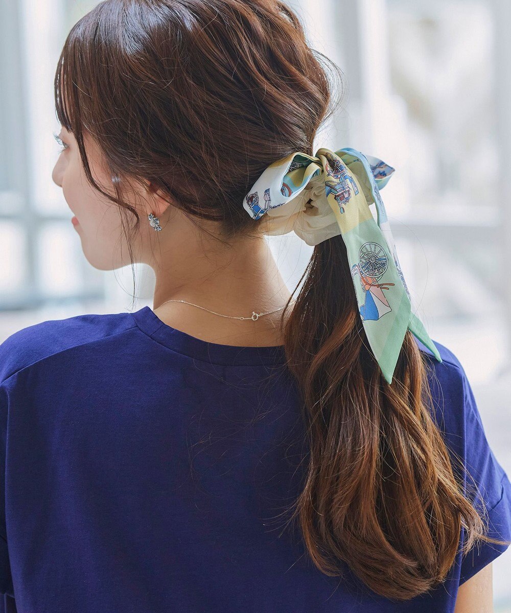 Tiaclasse 【2type】スカーフ柄シュシュ 