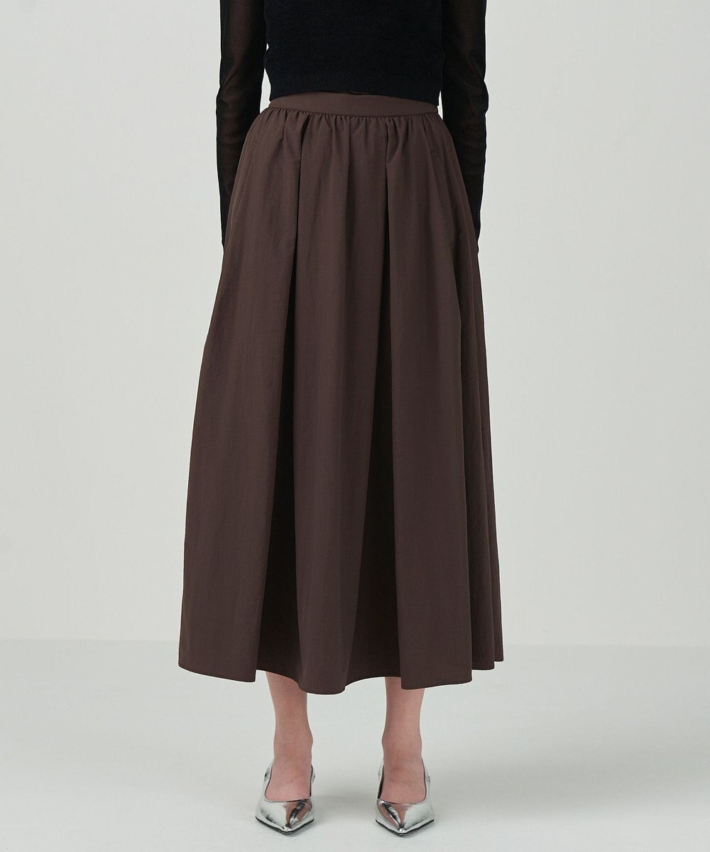 GRACE CONTINENTAL タックギャザータフタスカート 