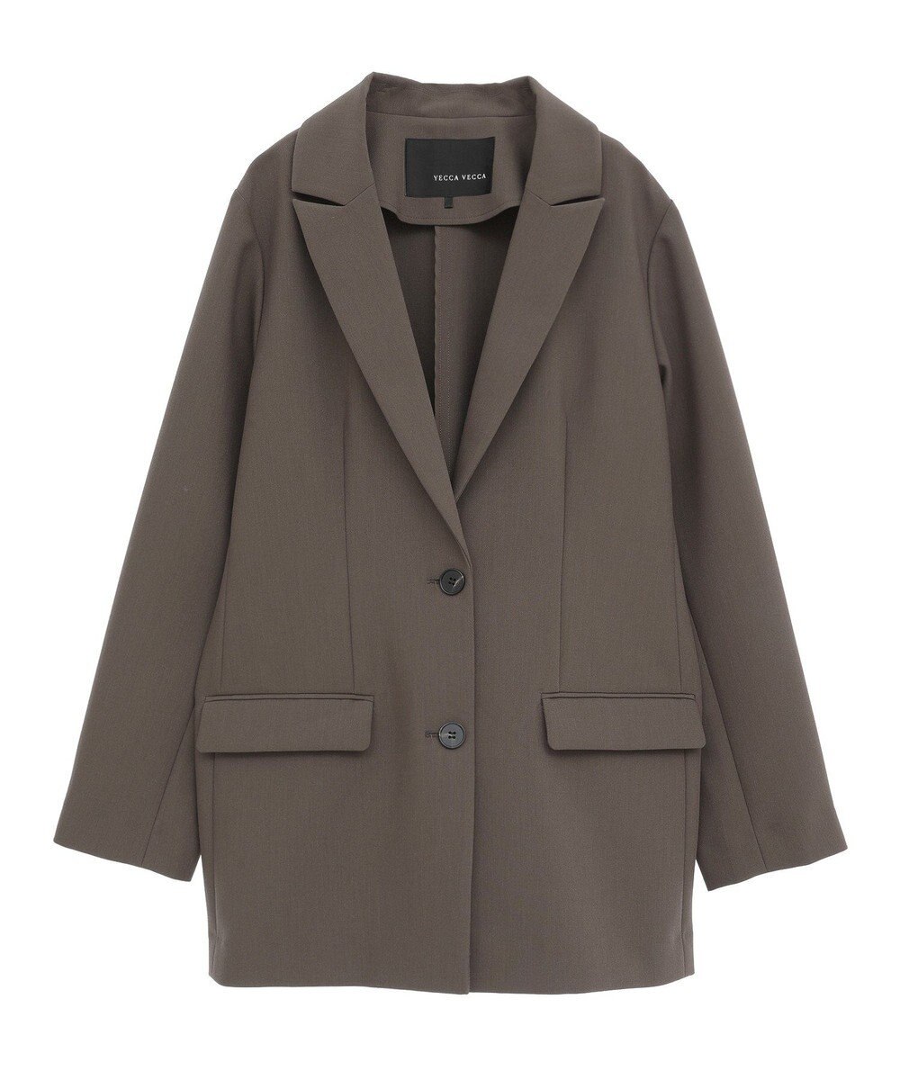 YECCA VECCA 2wayアシメデザインロングジャケット 