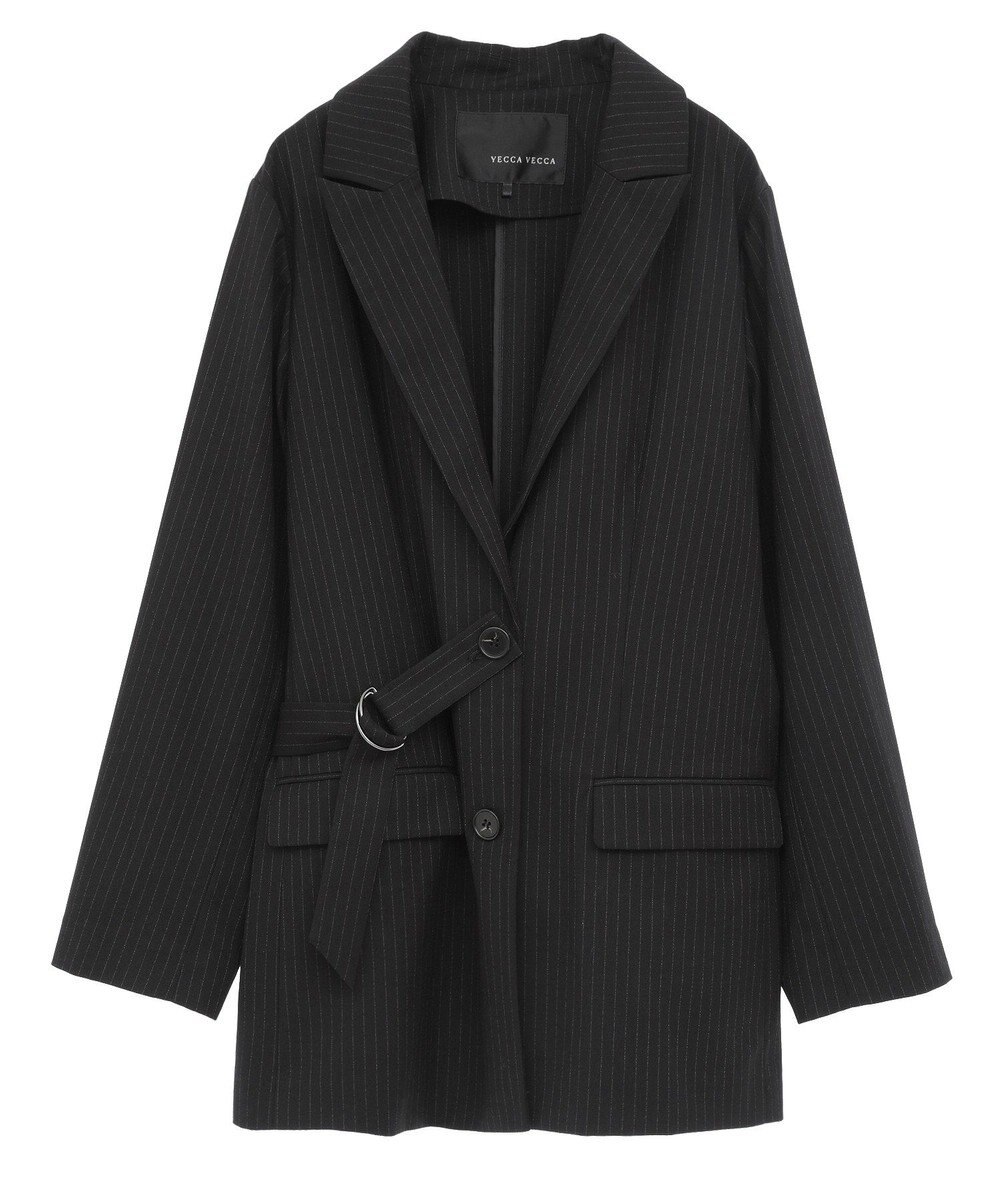 YECCA VECCA 2wayアシメデザインロングジャケット 