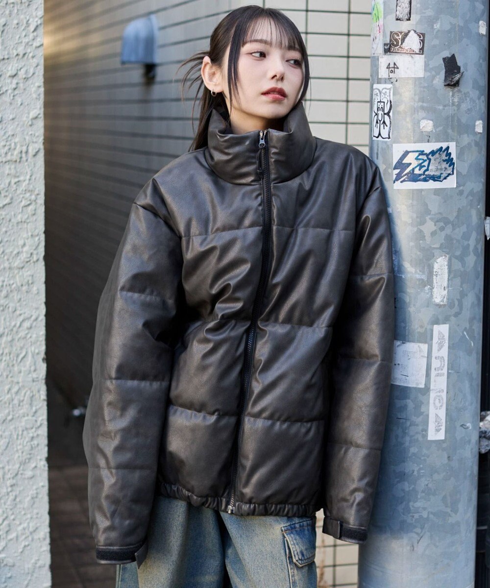 WEGO 【ユニセックス着用ITEM】PUパファーブルゾン 