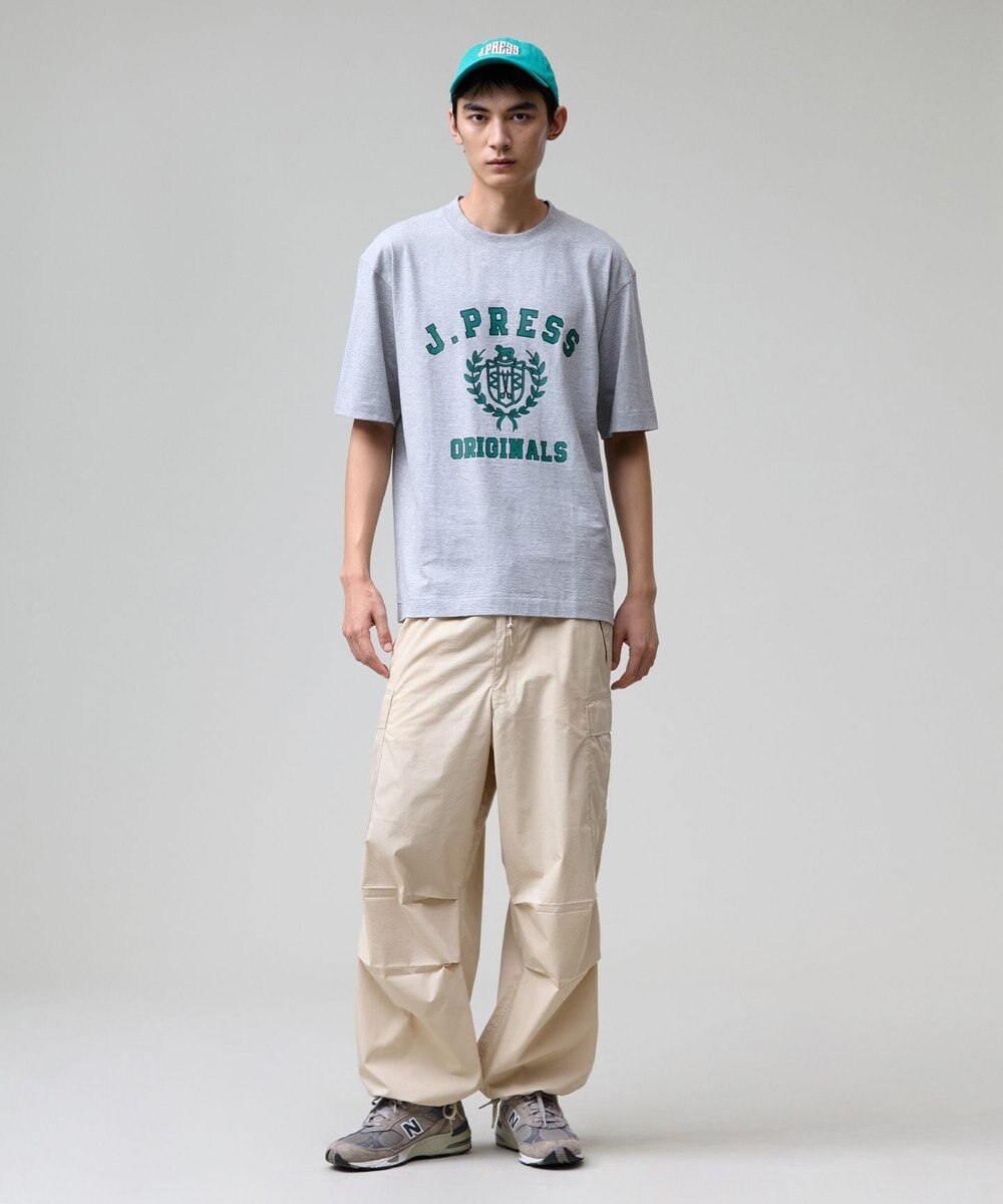 J.PRESS MEN 【J.PRESS ORIGINALS】【UNISEX】Cotton Jersey CRST Logo T-shirt 