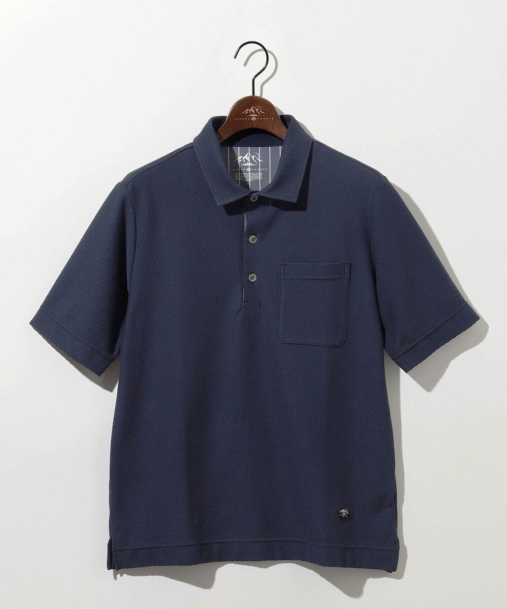 JOSEPH ABBOUD MOUNTAIN 【MADE IN JAPAN/吸水速乾】ダイヤモンドワッフル アウトドア ポロシャツ 