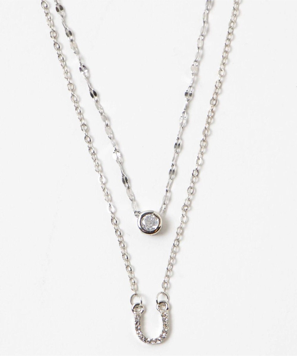 WEGO L2連ムーンキラキラネックレス 