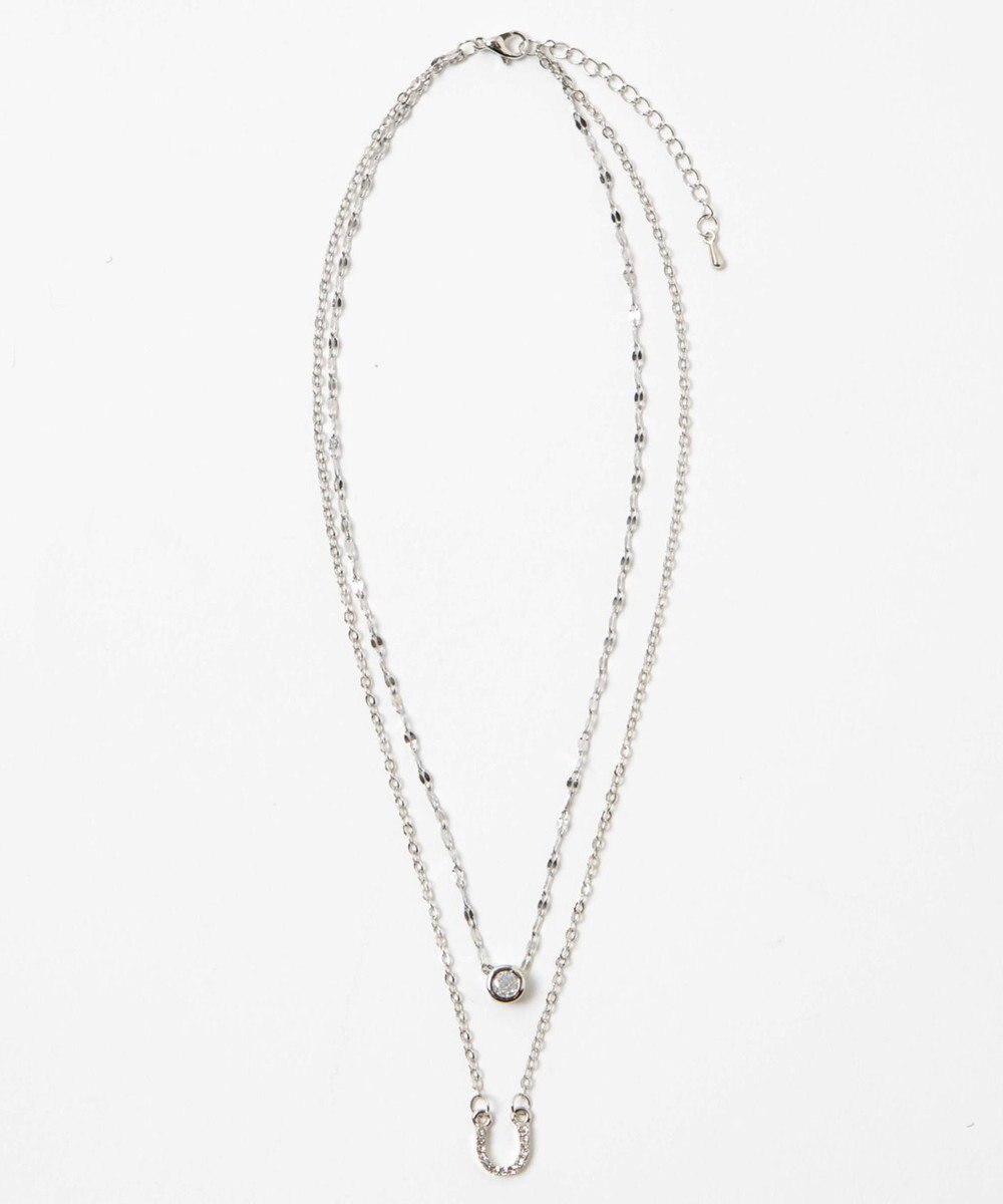 WEGO L2連ムーンキラキラネックレス 