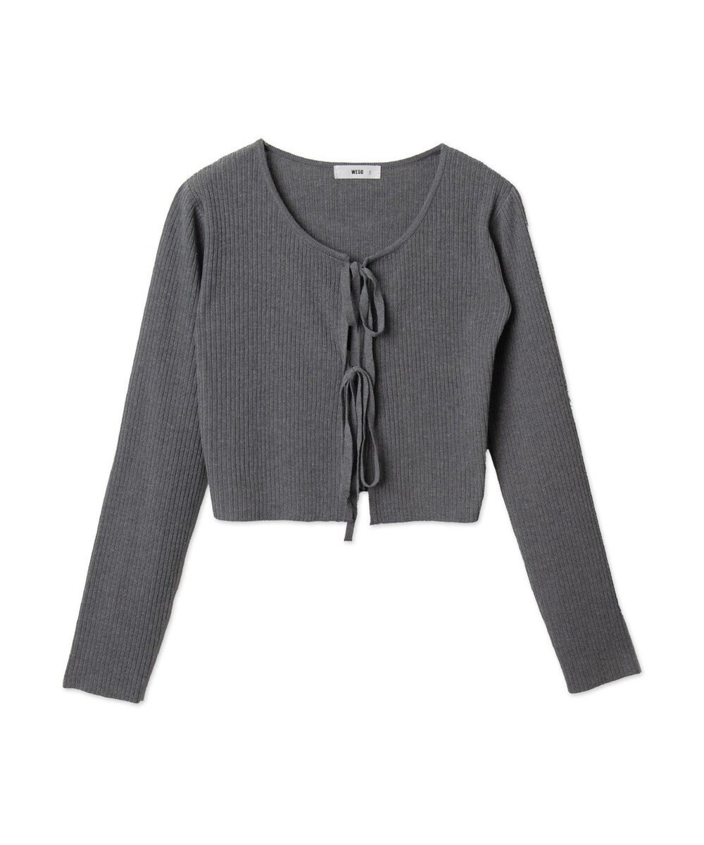 WEGO リボンリブカーディガン 