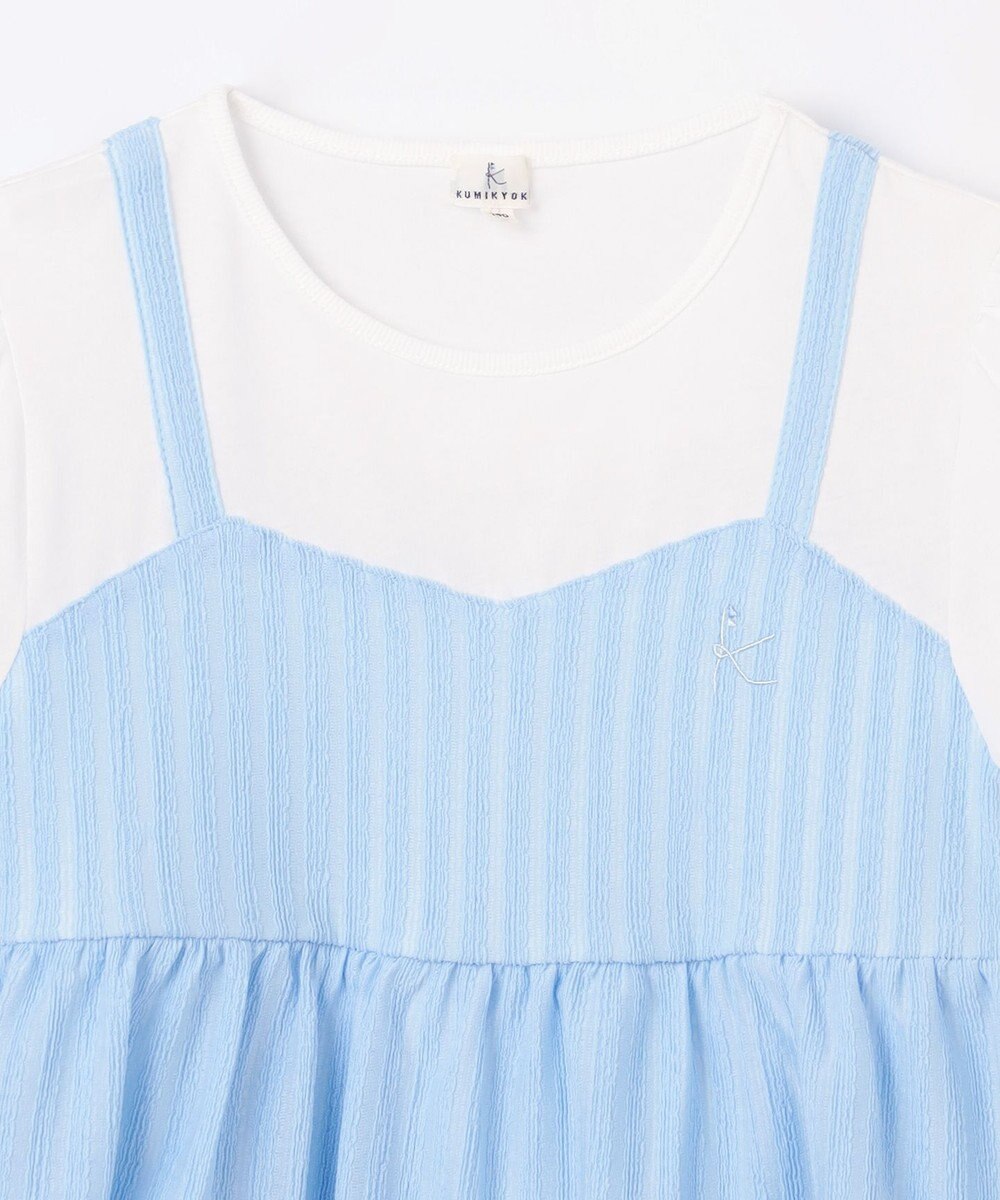 組曲 KIDS 【110-140㎝】レースカットソーコンビ チュニック 