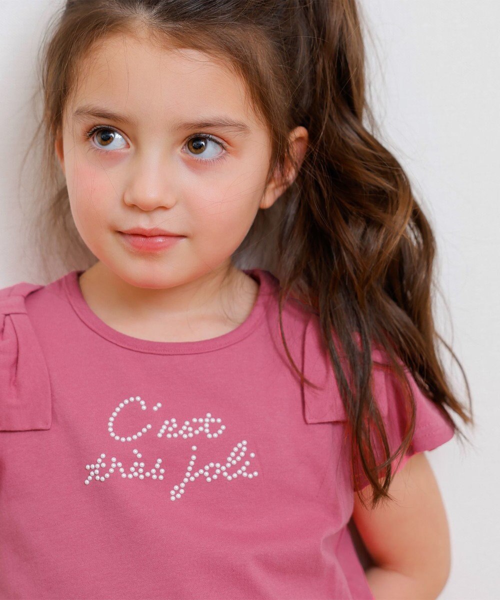 ANY KIDS パール リボン Tシャツ 