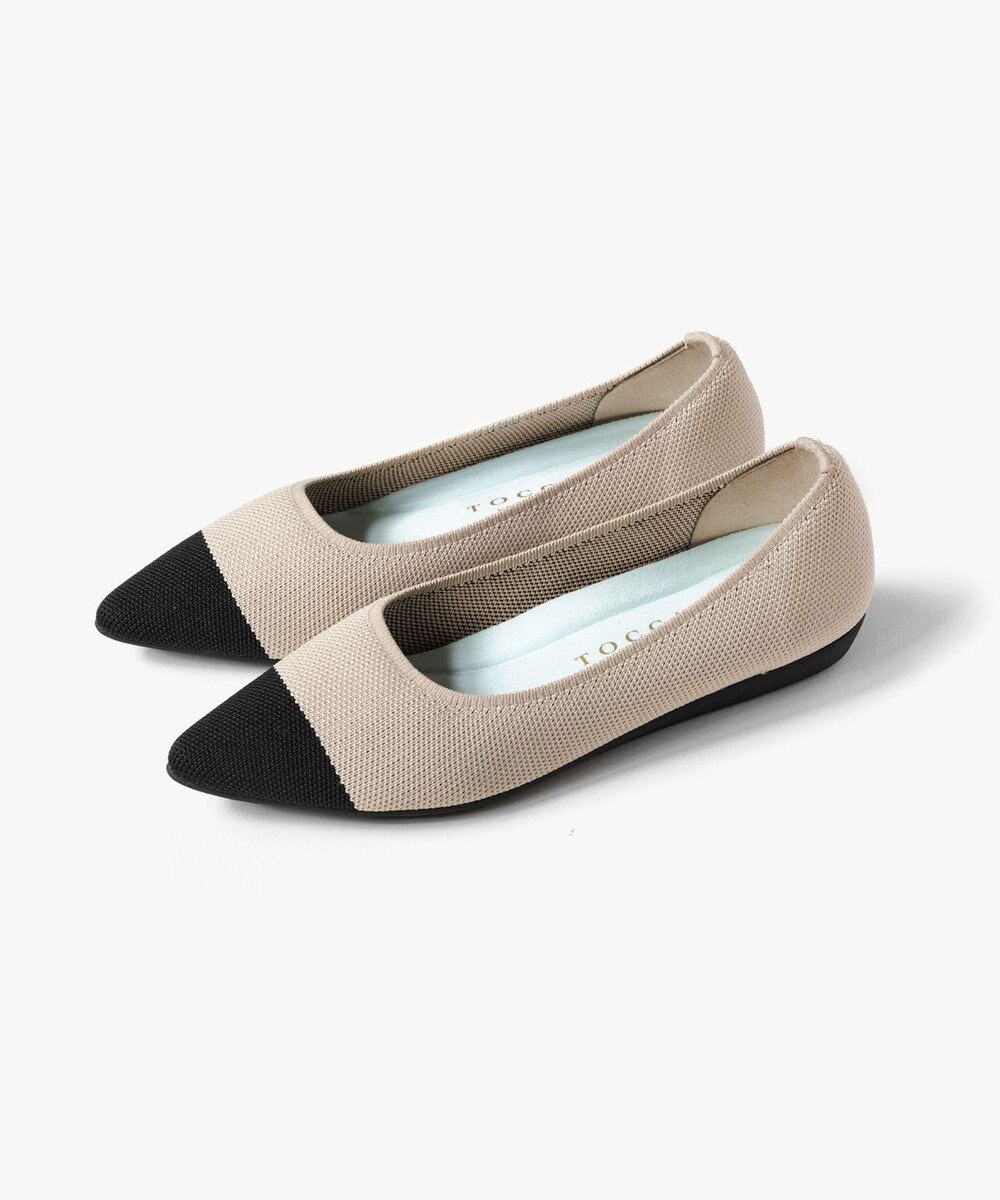 TOCCA 【軽量・撥水・お洗濯可・選べるシュークリップ】steppi×TOCCA BICOLOR POINTED PUMPS パンプス 