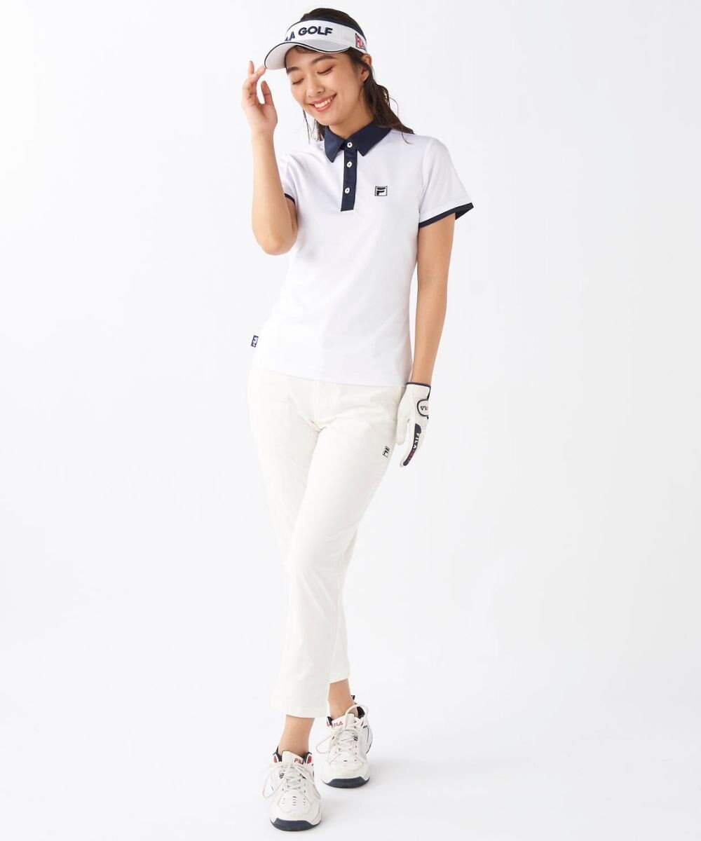 FILA GOLF／marie claire 【FILA GOLF】アクセントカラー半袖ポロシャツ 