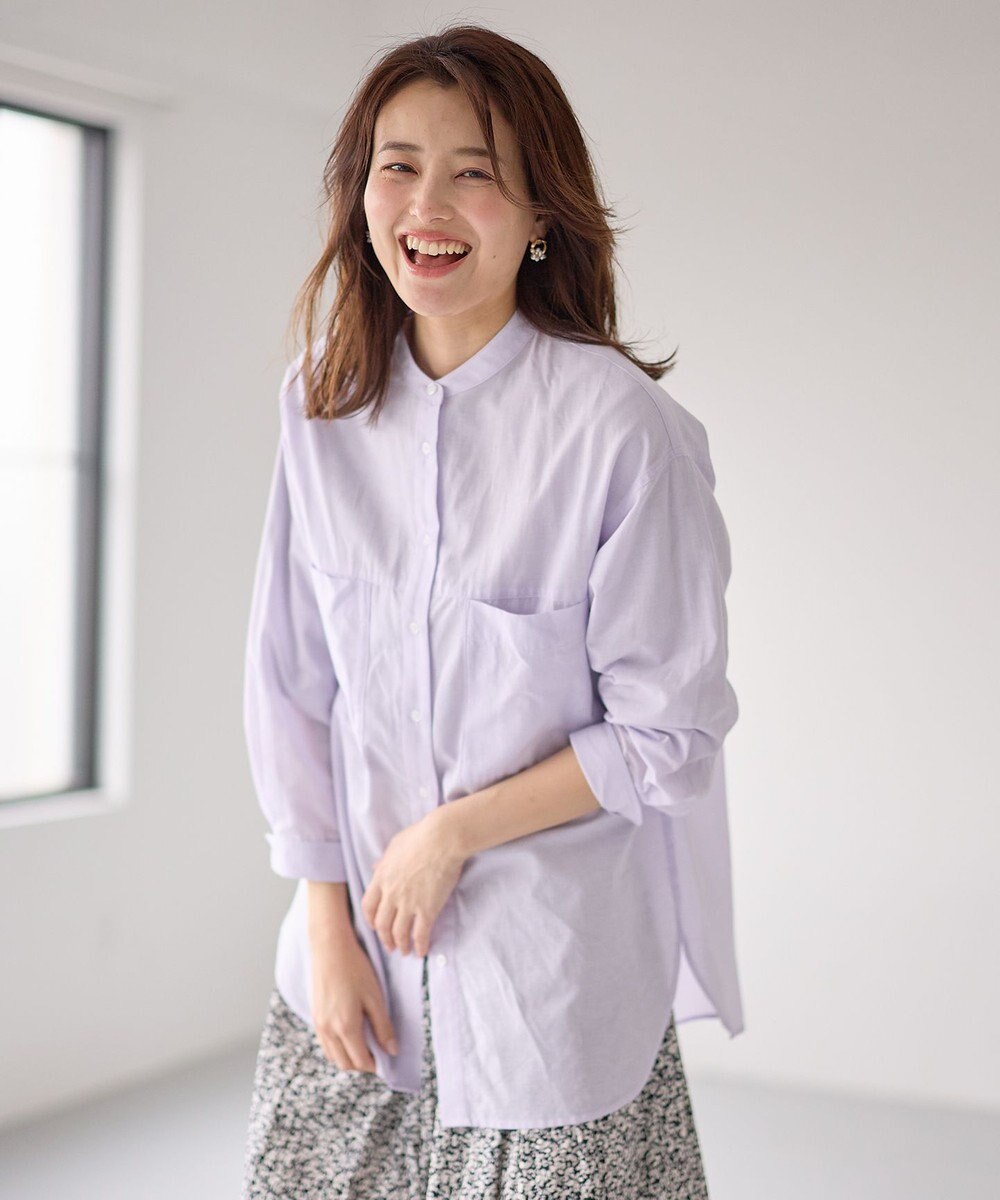 ANY L コットンリネンシャツ 