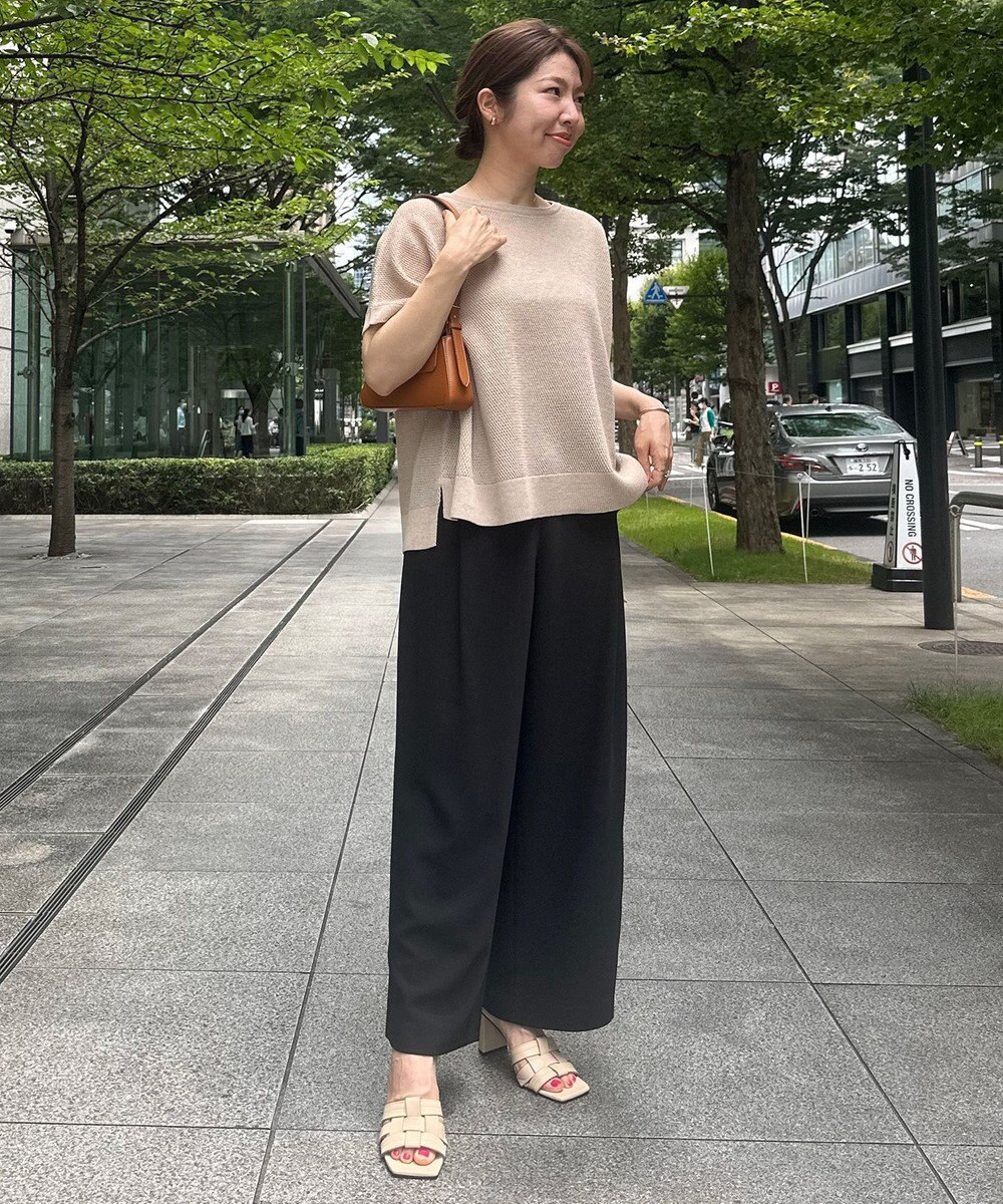 UNFILO 【接触冷感/吸水速乾】サマーセットアップ ワイドパンツ 