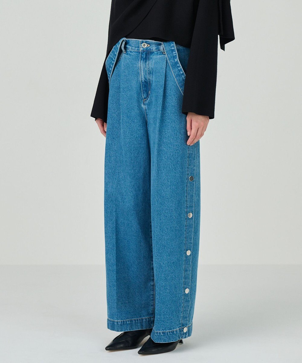 GRACE CONTINENTAL サスペンダーデニムパンツ 