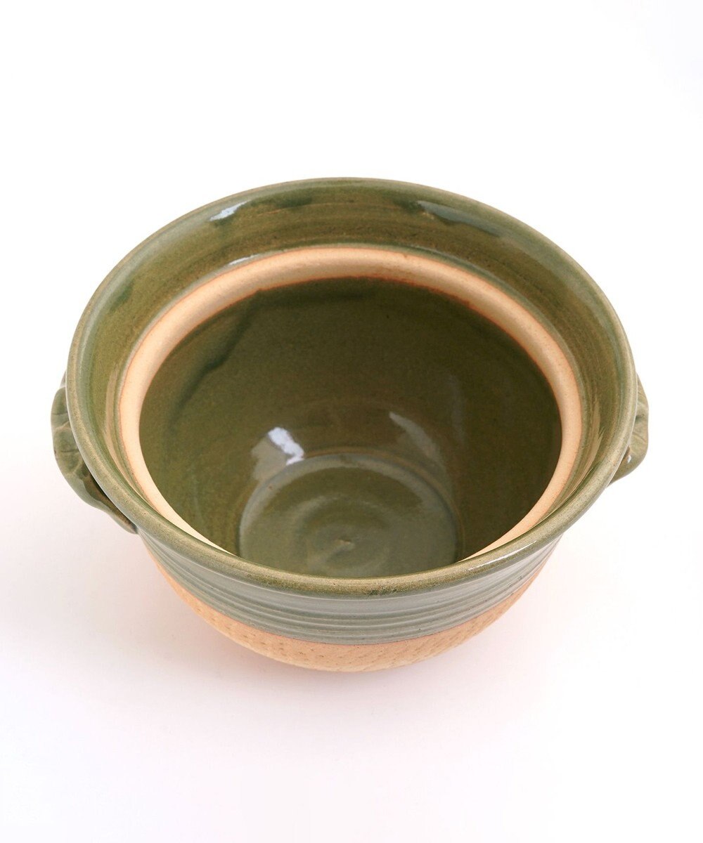 たち吉 【たち吉】伊賀飛びカンナごはん鍋（緑釉）〈１個〉伊賀焼 