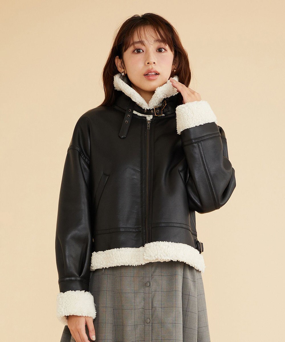 Feroux 【古畑星夏さん着用】ボアフライト ジャケット 