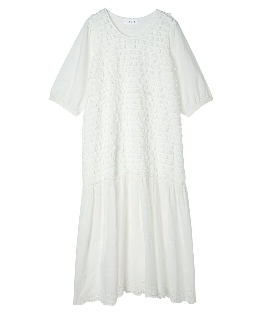 Green Parks ■ＥＳＣＡＲ　ウェーブカット×ローン刺繍ワンピース 