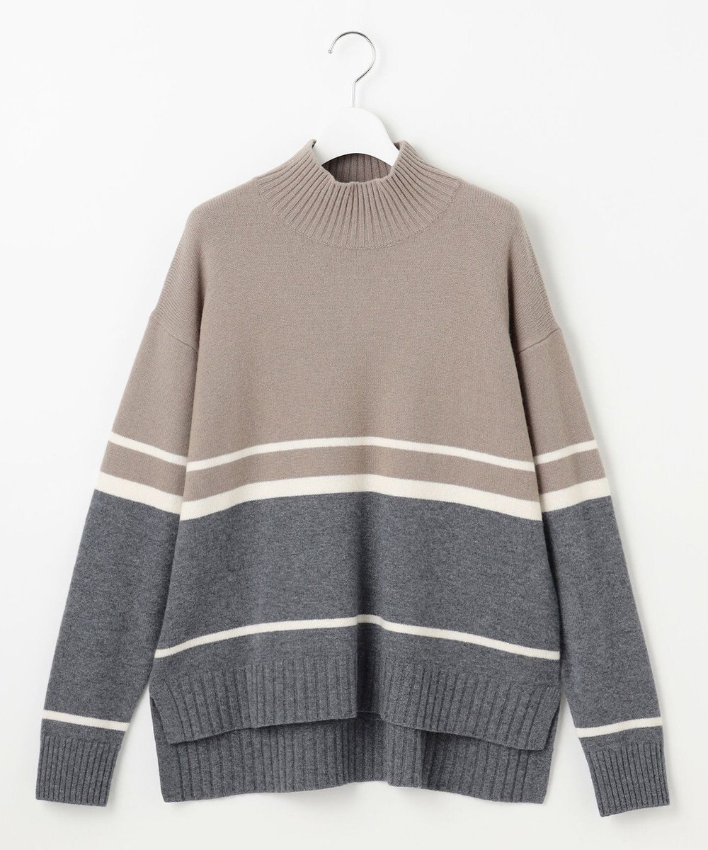 自由区 ウールカシミヤブレンドハイネック ニット 
