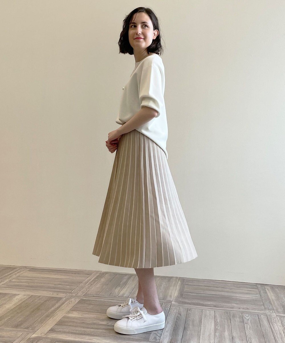 自由区 【洗える/マルチWAY】コットンアセテートニットセットアップ 