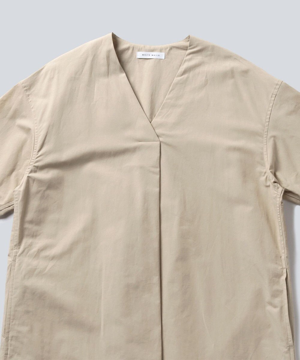 WHITE MAILS 【阿久津ゆりえコラボ】フロントタック Vネック ワンピース 