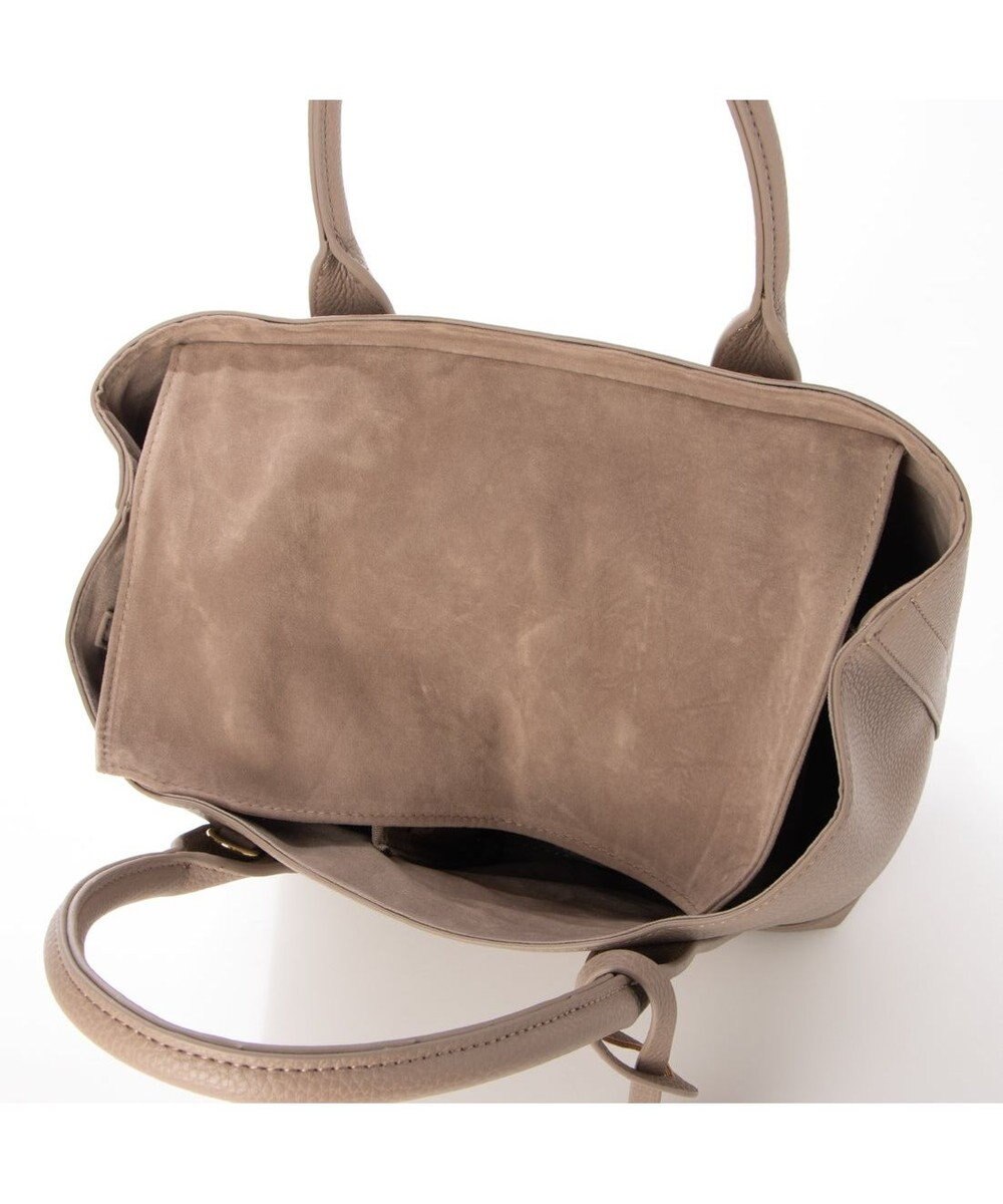 UNBILLION 【テレビ ドラマ着用アイテム】cachecache ショルダー付きパーテーション合成皮革トート 