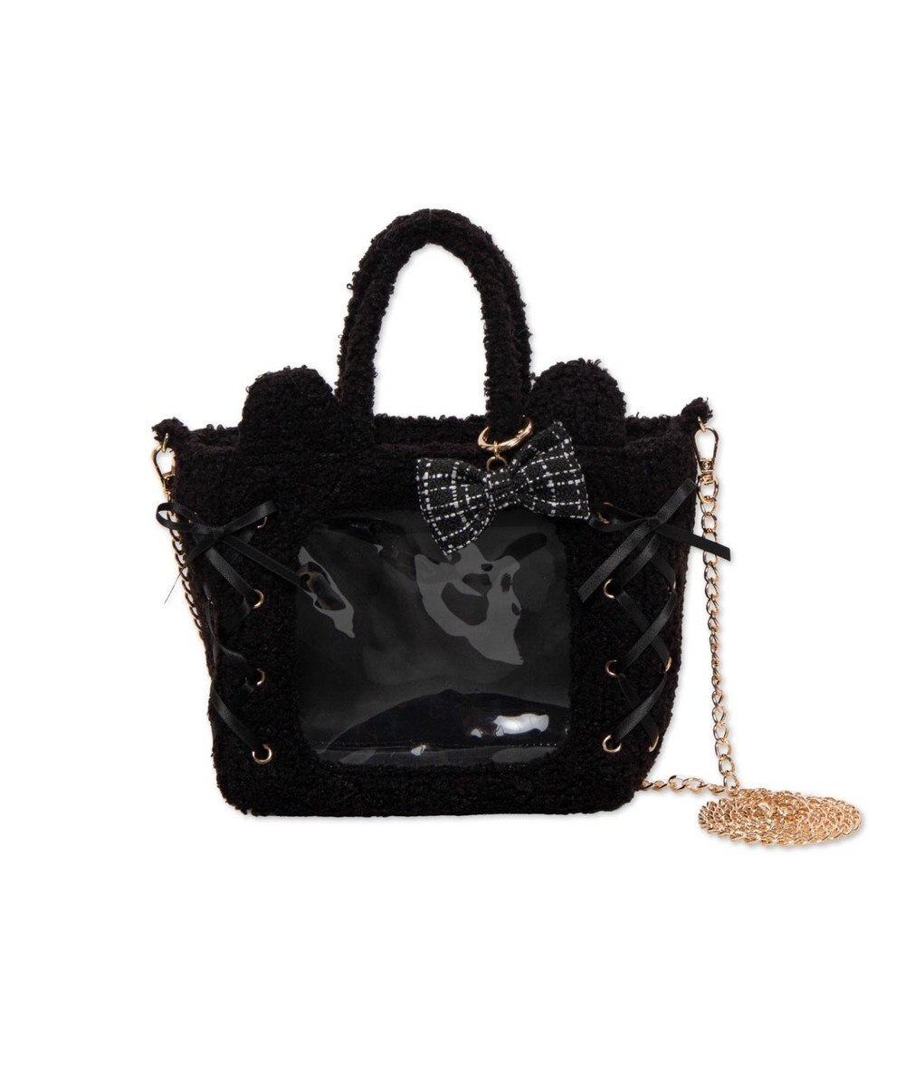 WEGO 【痛バ＆推し活グッズ】耳付きレースアップミニぬいショルダー 