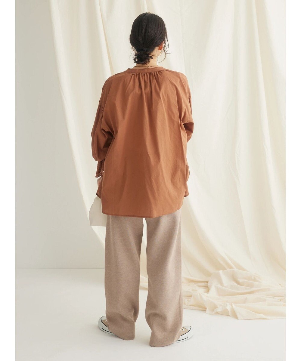 CRAFT STANDARD BOUTIQUE スカラレース袖ブラウス 