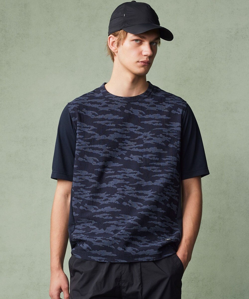 JOSEPH ABBOUD MOUNTAIN 【軽量/ストレッチ】メッシュサッカーカモ アウトドア Ｔシャツ 