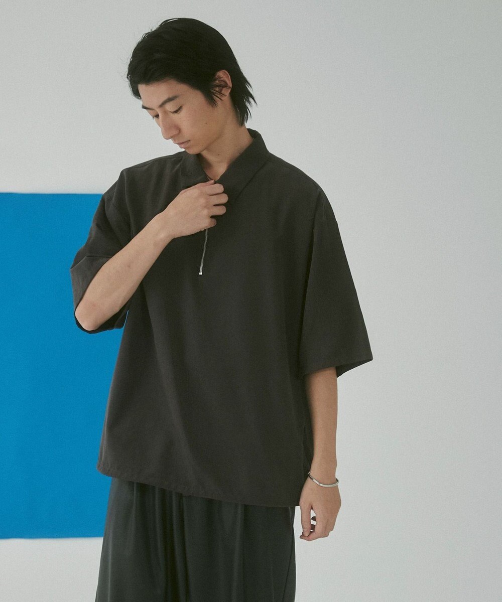 WEGO 【LUCY】アイススウェードハーフジップシャツ（S） 