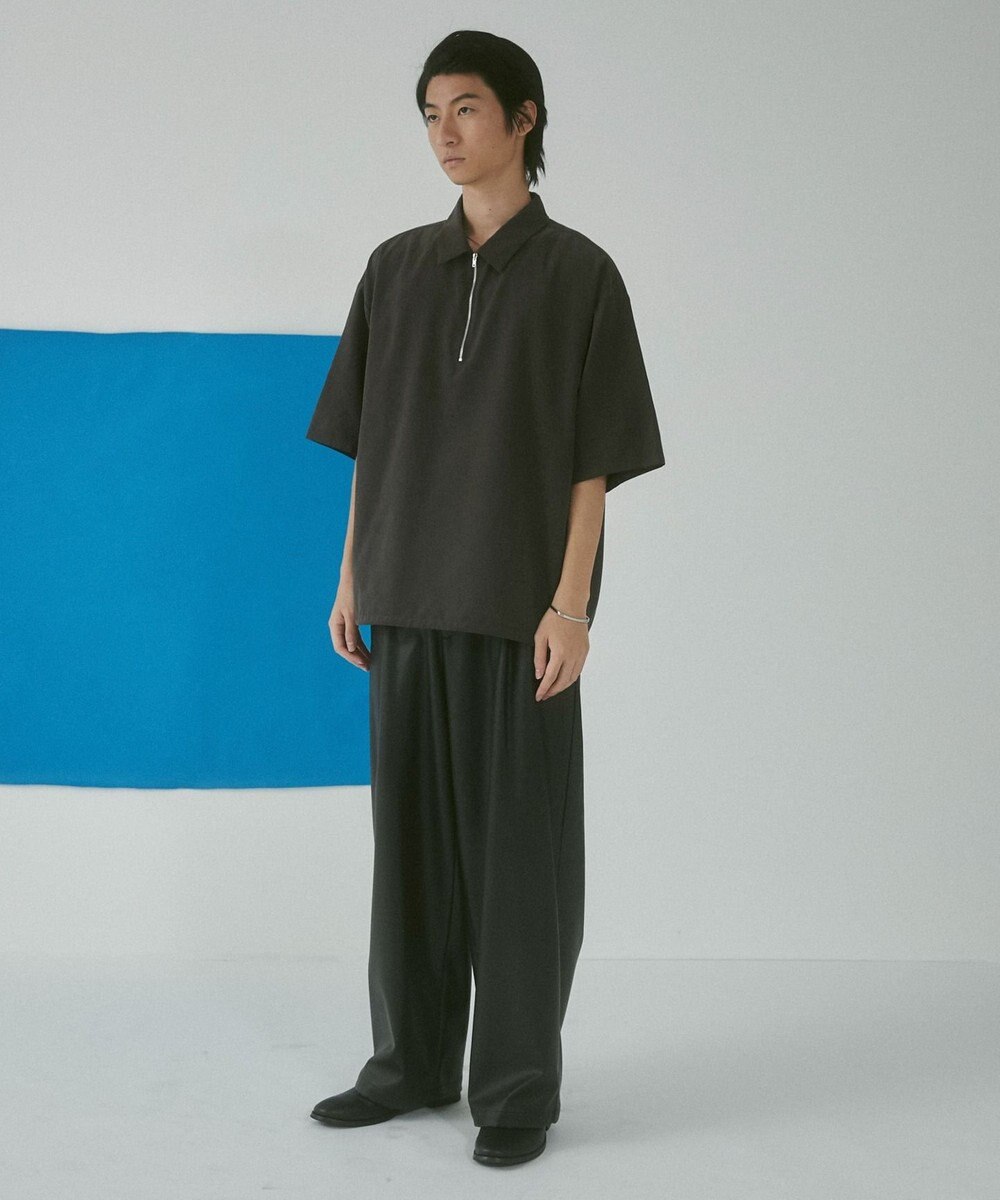 WEGO 【LUCY】アイススウェードハーフジップシャツ（S） 