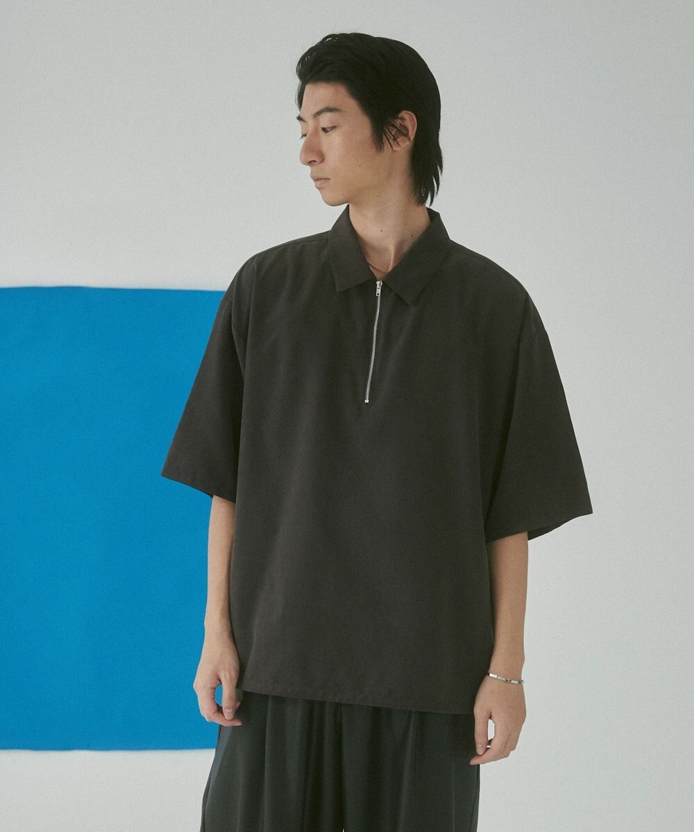 WEGO 【LUCY】アイススウェードハーフジップシャツ（S） 