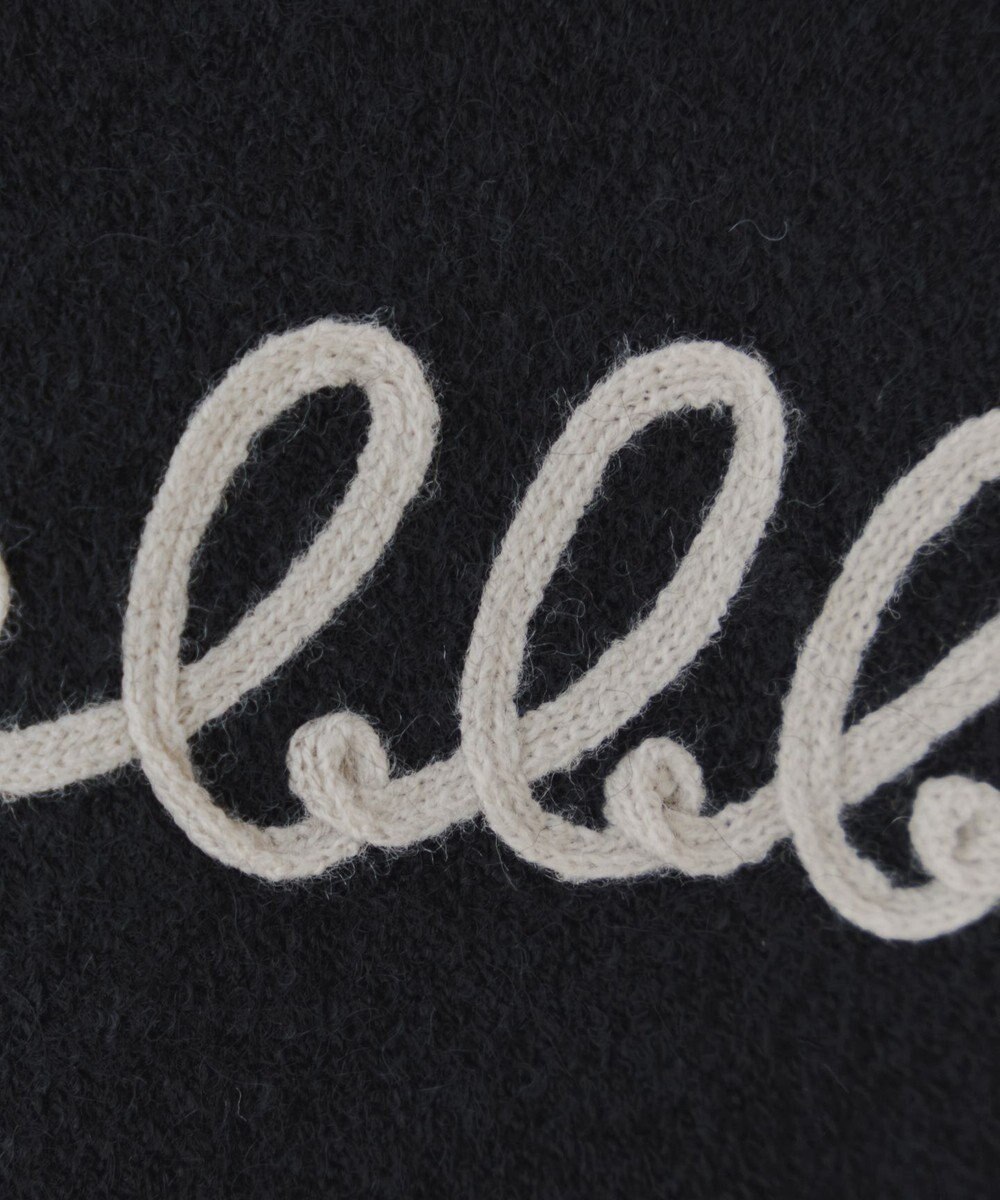 Tiaclasse 【洗える】テープ刺繍ロゴニットトップス 