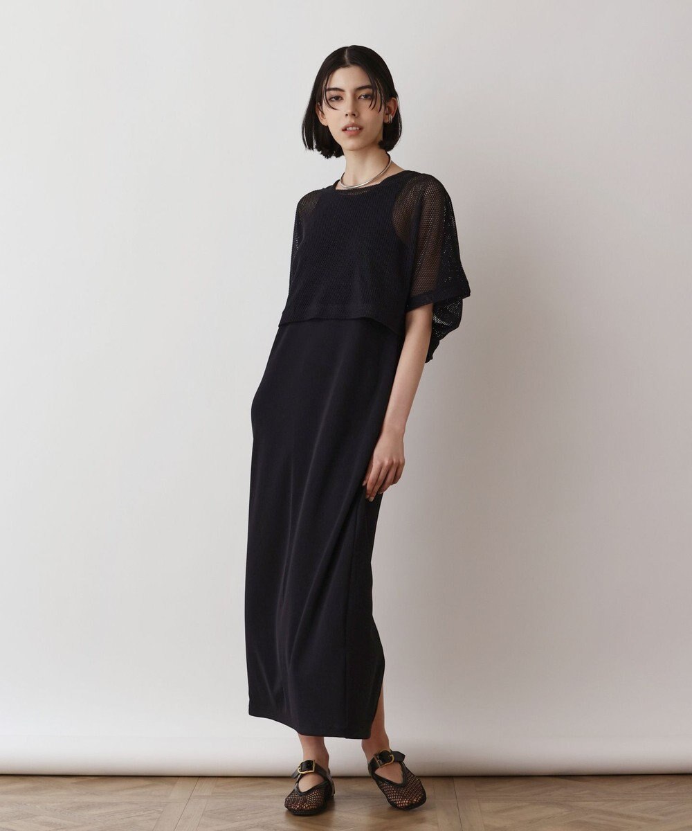 GRACE CONTINENTAL メッシュレイヤードワンピース 