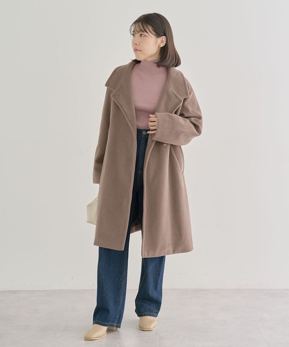 Green Parks ・ｓｗｉｎｇ　ｂｙ　袖パールボタンハイネックニット 