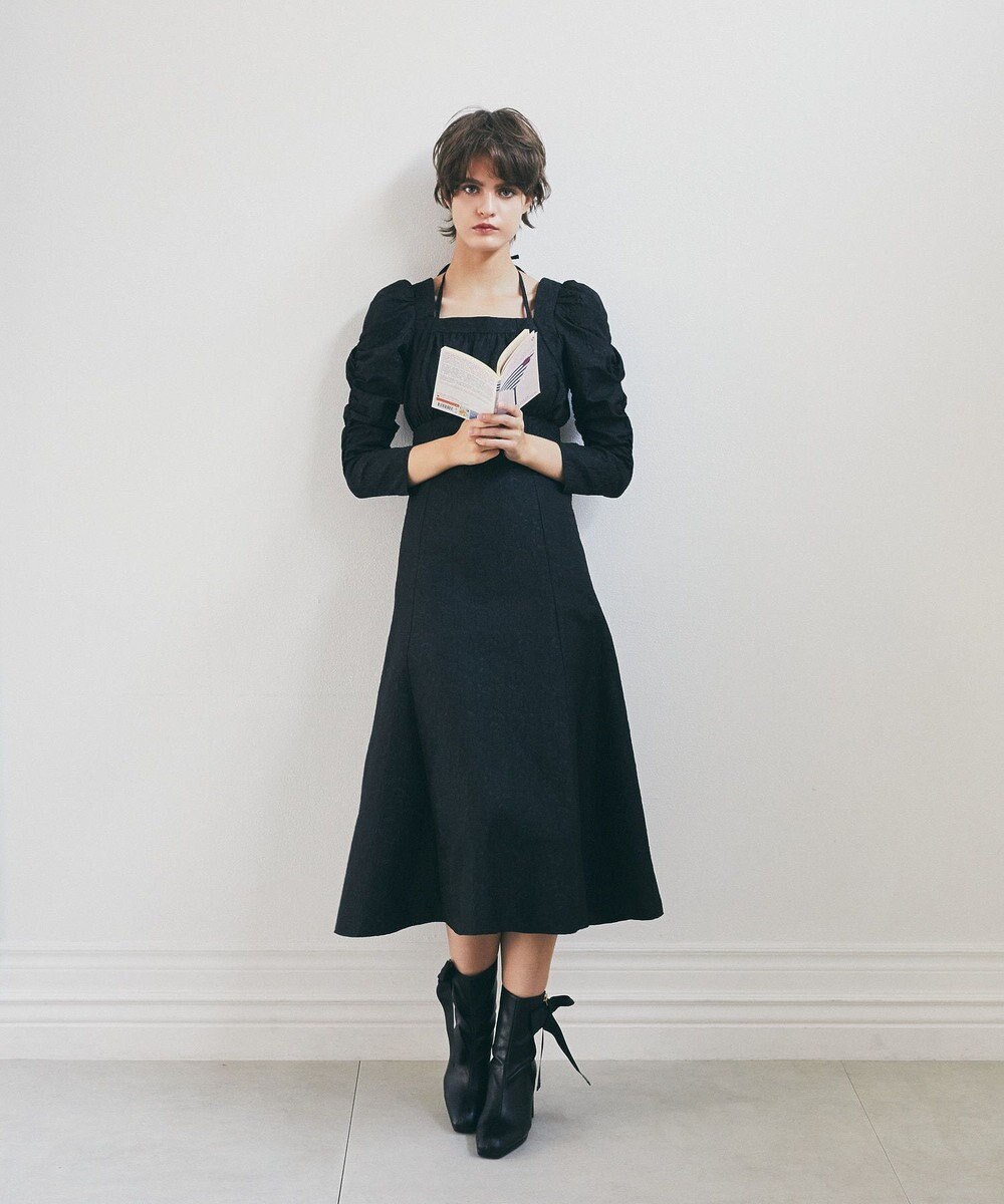 Maison de FLEUR 慈愛に満ちたジャカードワンピース 