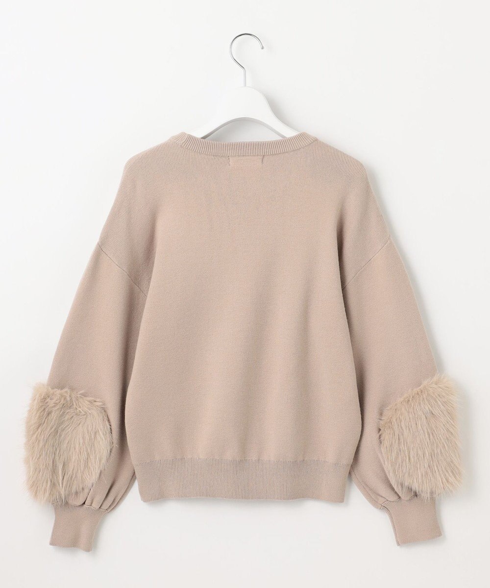 Feroux 【洗える】ファースリーブ ニットプルオーバー 