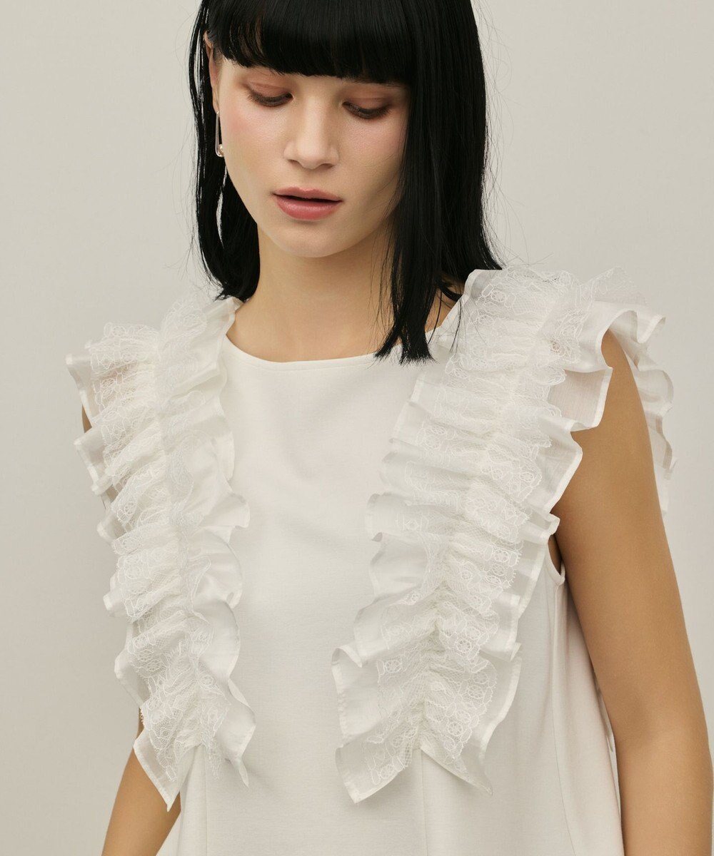 GRACE CONTINENTAL フリル切替カットトップ 