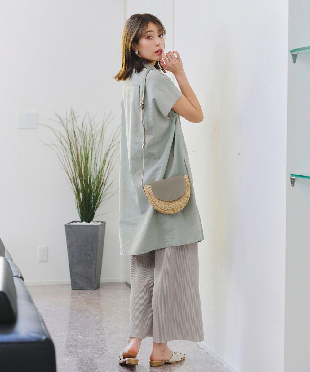 Tiaclasse ラフィアショルダーバッグ 