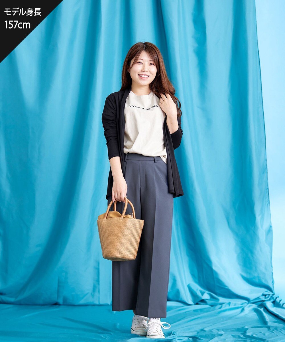 Tiaclasse 【洗える】刺繍ロゴシンプルTシャツ 