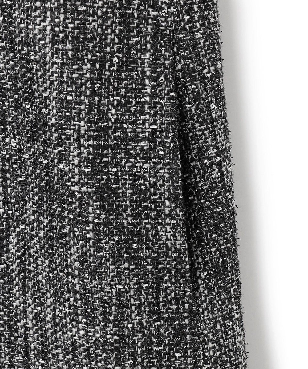 ICB L スパングルツイード ノーカラーコート 