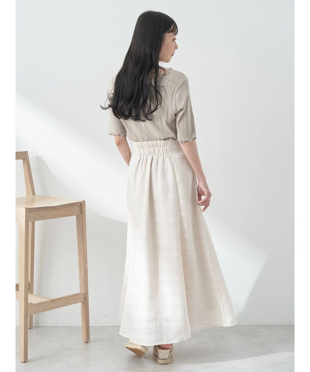 earth music&ecology シアーチェックフレアスカート 