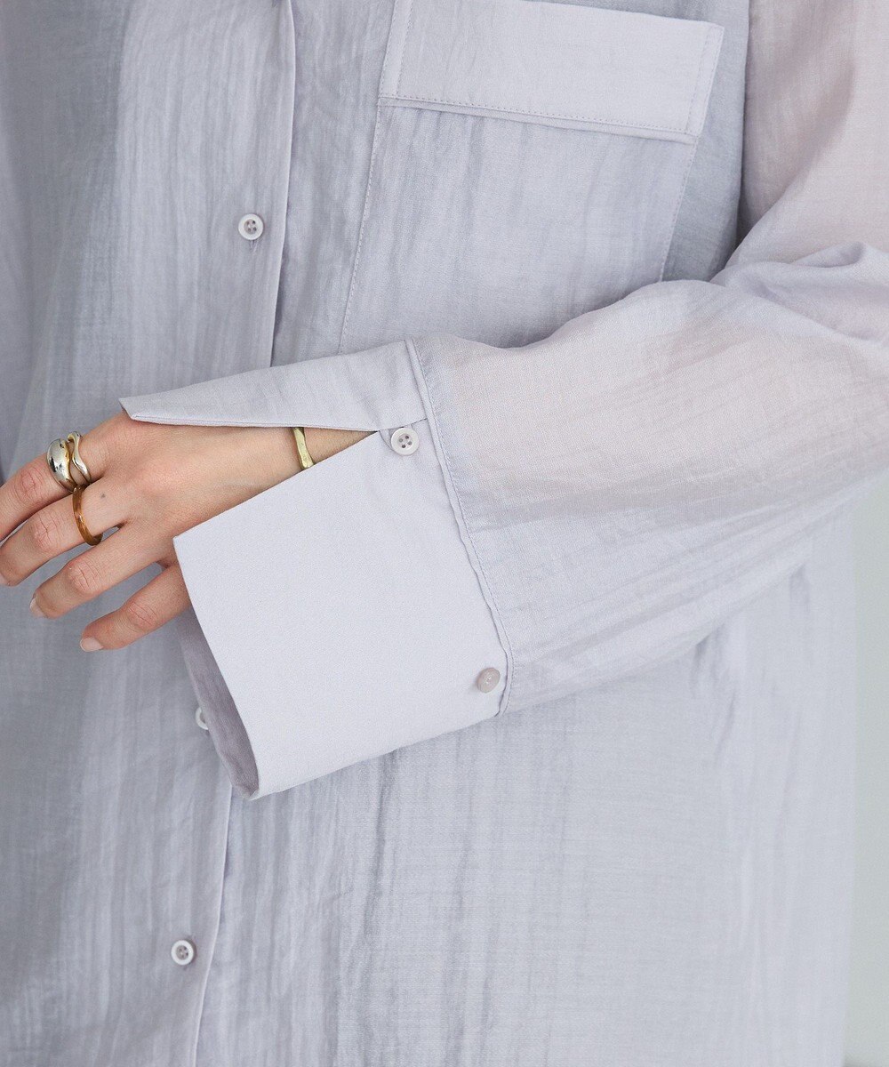 CRAFT STANDARD BOUTIQUE シアーオープンカラーシャツ 