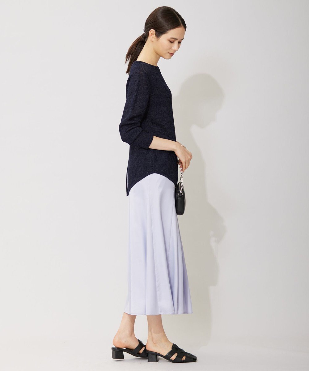 ICB 【WEB限定カラーあり・洗える】ペーパーブレンドシャインニット プルオーバー 