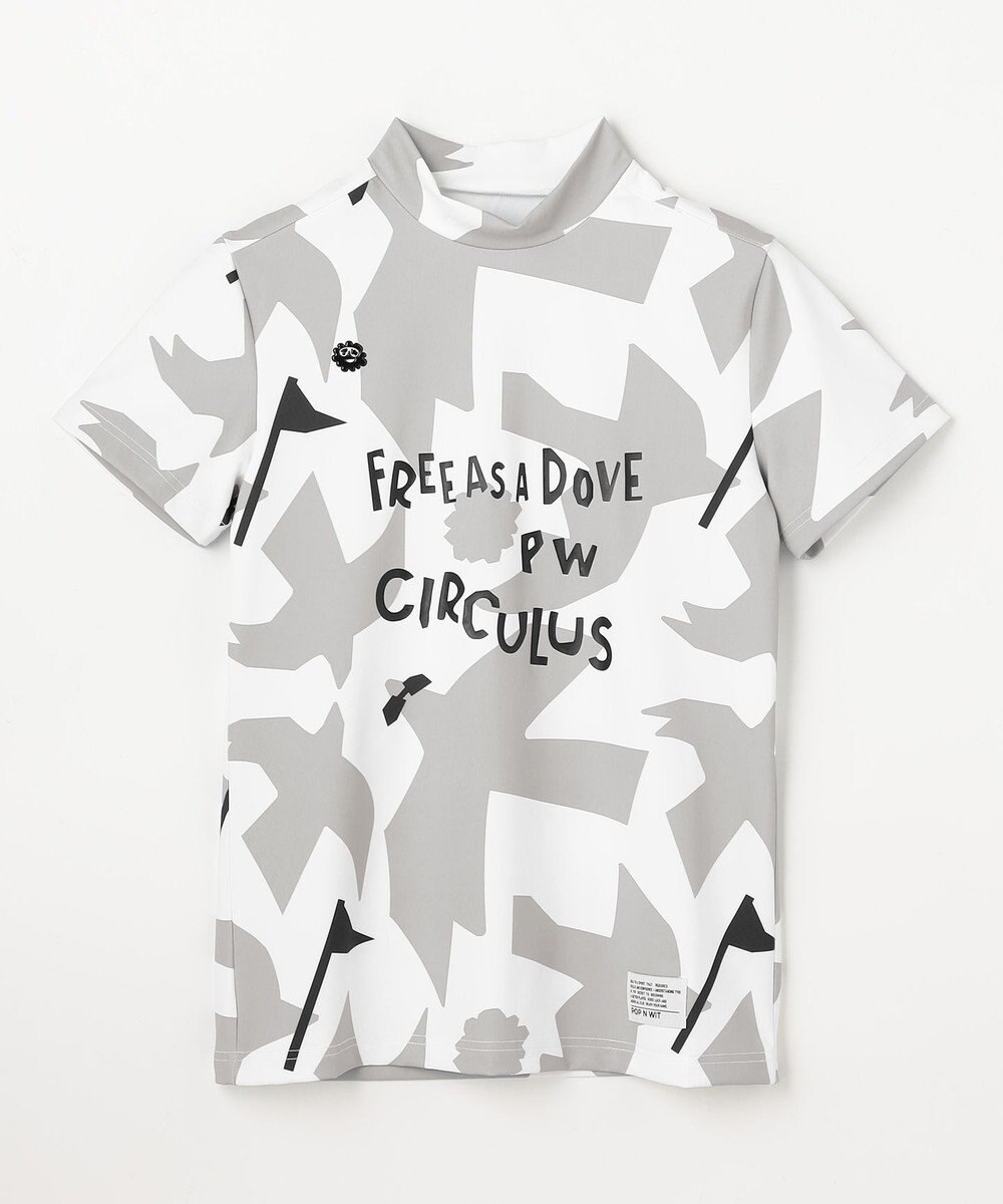 PW CIRCULUS 【WOMEN】ＤＯＶＥ柄モックネック ゴルフウェア レディース 