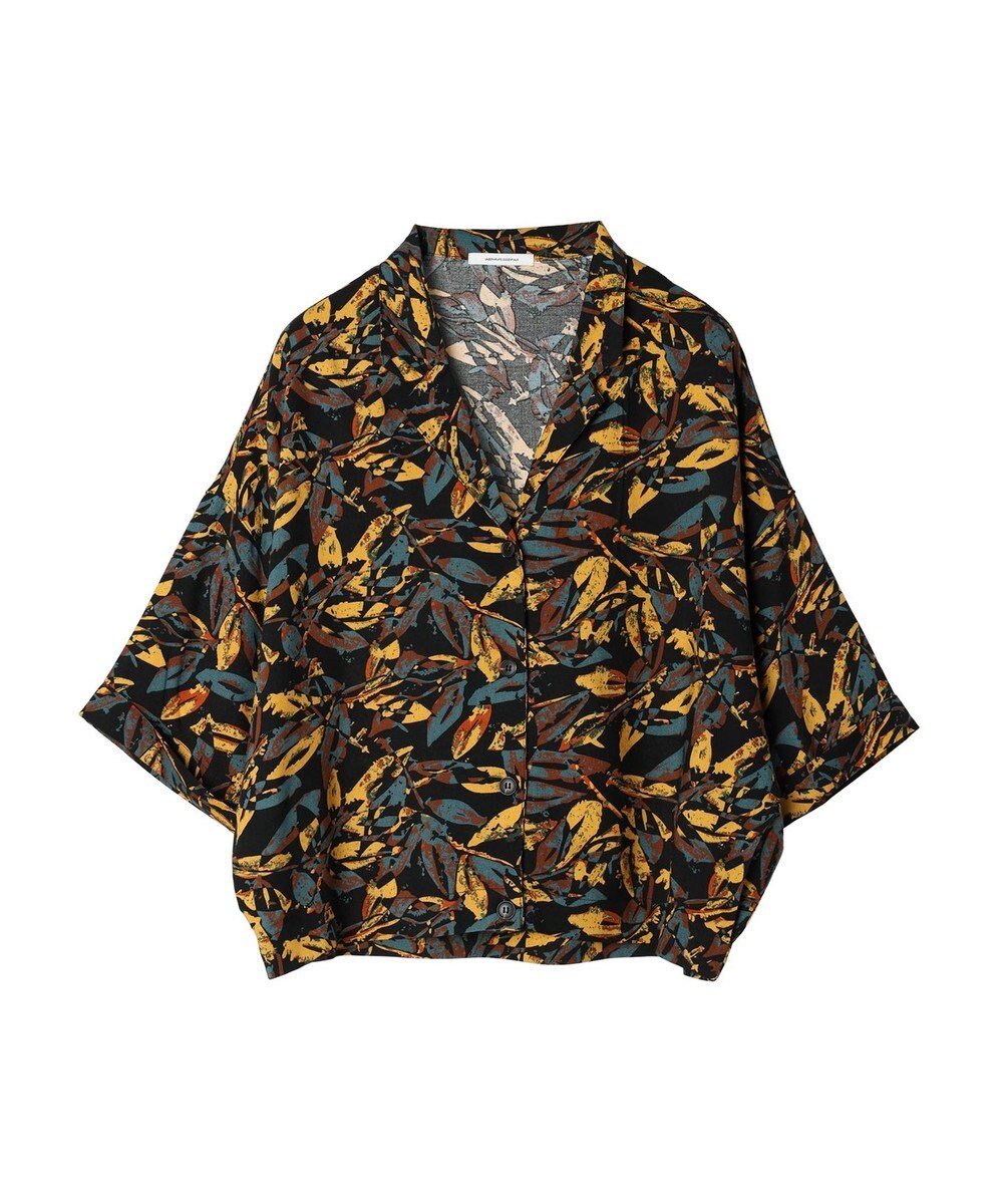 CRAFT STANDARD BOUTIQUE レーヨン柄プリントワイドシャツ 