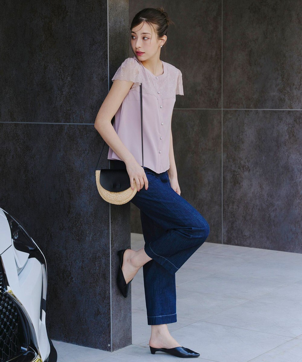 Tiaclasse ラフィアショルダーバッグ 